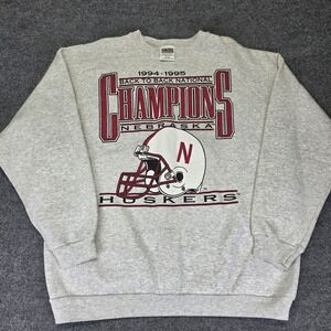 VTG Nebraska Cornhuskers National Champions 94-95 Crewneck Sweater XL Tultex